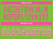 Custom Neon Green Pink-White Mesh Drift Fashion Football Jersey