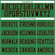 Custom Grass Green Black-Old Gold Mesh Authentic Football Jersey