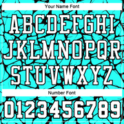 Custom Aqua White-Black Round Neck Sublimation Basketball Suit Jersey