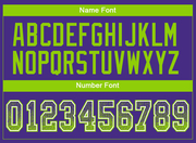 Custom Purple Neon Green-White Mesh Drift Fashion Football Jersey