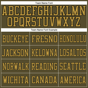 Custom Olive Old Gold-Black Mesh Authentic Salute To Service Football Jersey