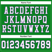 Custom Grass Green White-Purple Mesh Authentic Football Jersey