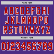 Custom Purple Red-White Mesh Authentic Throwback Football Jersey