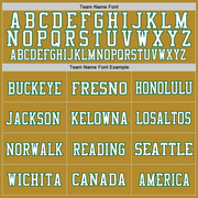 Custom Old Gold Kelly Green-White Mesh Authentic Throwback Football Jersey