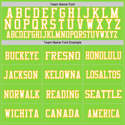 Custom Neon Green White-Gold Mesh Authentic Throwback Football Jersey