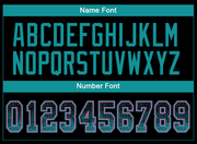 Custom Black Teal-Pink Mesh Drift Fashion Football Jersey