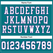 Custom Teal White-Purple Mesh Authentic Football Jersey