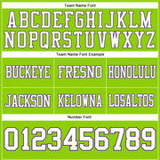 Custom Neon Green White-Purple Mesh Authentic Football Jersey