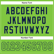 Custom Neon Green Neon Green-Navy Mesh Authentic Football Jersey