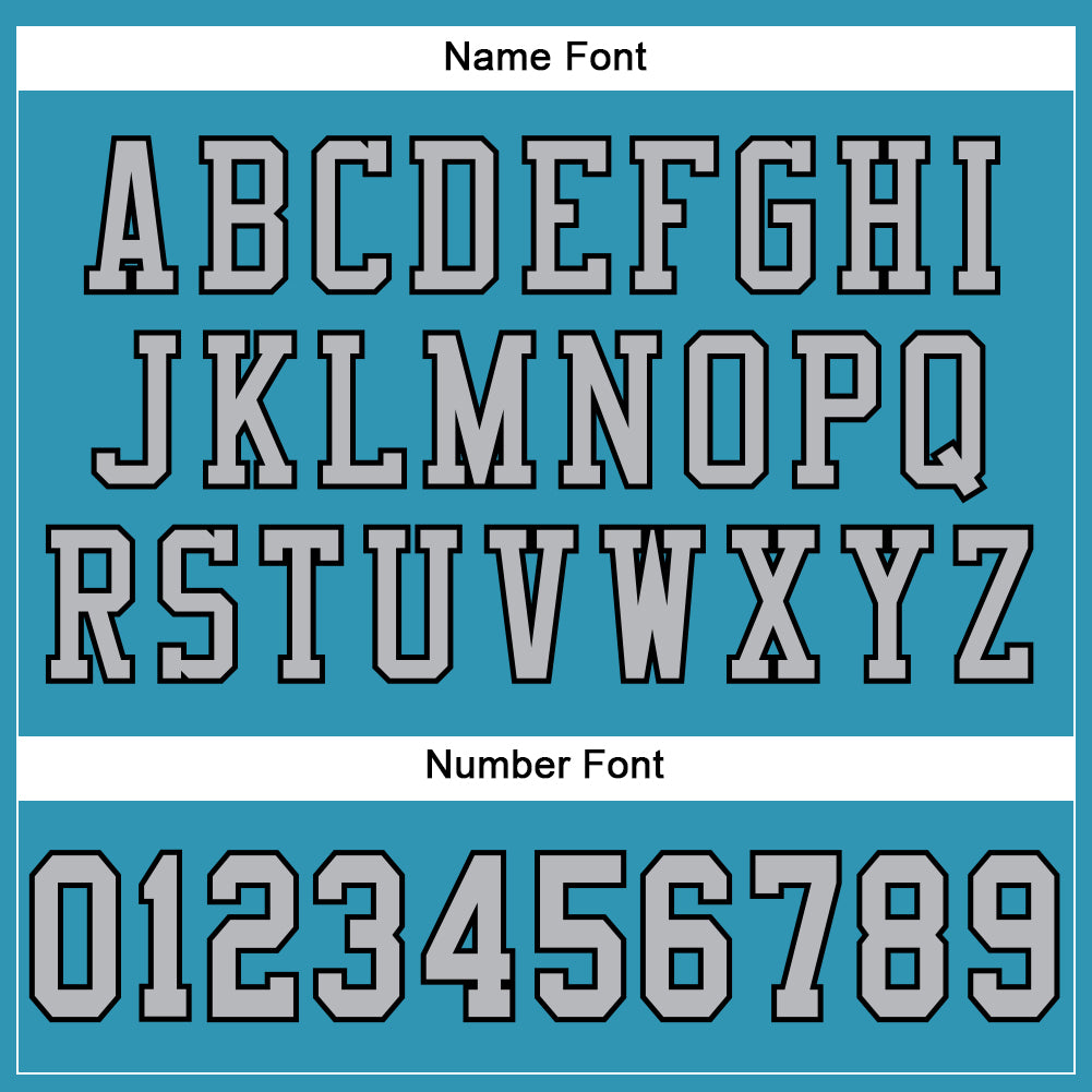 Custom Panther Blue Gray-Black Mesh Authentic Football Jersey