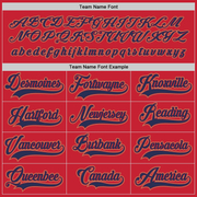 Custom Red Navy-Old Gold Hockey Jersey