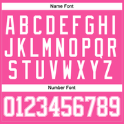 Custom Pink White Hockey Lace Neck Jersey