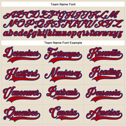 Custom Cream Red-Royal Hockey Lace Neck Jersey