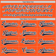 Custom Orange Navy-White Hockey Jersey