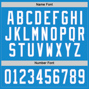 Custom Blue White-Light Blue Hockey Jersey