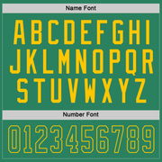 Custom Kelly Green Kelly Green-Gold Hockey Jersey