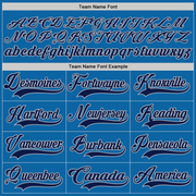 Custom Blue Navy-Gray Hockey Jersey