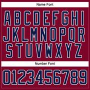 Custom Maroon Navy-White Hockey Jersey