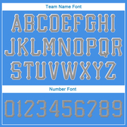 Custom Powder Blue Gray-White Stitched Adjustable Snapback Hat