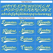 Custom Powder Blue White-Kelly Green Hockey Lace Neck Jersey