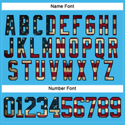 Custom Sky Blue Vintage USA Flag Black-Maroon Hockey Lace Neck Jersey