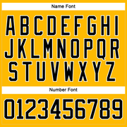 Custom Gold Black-White Hockey Lace Neck Jersey