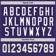 Custom Purple White-Black Hockey Jersey