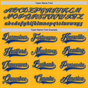 Custom Gold Royal-White Hockey Jersey