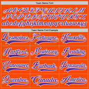 Custom Orange Purple-White Hockey Lace Neck Jersey