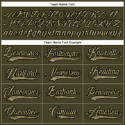 Custom Olive Camo Black-Cream Salute To Service Hockey Lace Neck Jersey