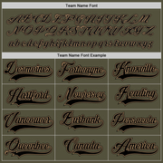 Custom Olive Black-Old Gold Salute To Service Hockey Jersey