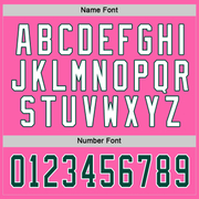 Custom Pink Green-White Hockey Jersey