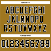 Custom Old Gold Black-White Mesh Authentic Football Jersey