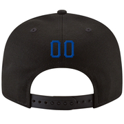 Custom Black Royal-Gold Stitched Adjustable Snapback Hat