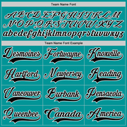 Custom Aqua Black-White Hockey Jersey