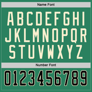 Custom Kelly Green Black-Cream Hockey Jersey