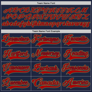 Custom Navy Red-Old Gold Hockey Lace Neck Jersey