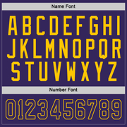 Custom Purple Purple-Gold Hockey Jersey