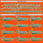 Custom Orange Kelly Green-White Hockey Lace Neck Jersey