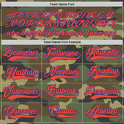 Custom Camo Purple-Orange Salute To Service Hockey Jersey