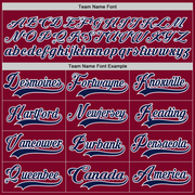Custom Maroon Navy-White Hockey Jersey
