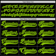 Custom Black Neon Green Hockey Jersey