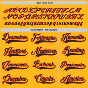 Custom Gold Brown-Orange Hockey Jersey