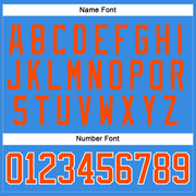 Custom Powder Blue Orange-White Hockey Jersey