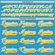 Custom Panther Blue Gold-White Hockey Lace Neck Jersey