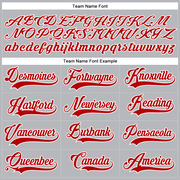 Custom Gray Red-White Hockey Lace Neck Jersey