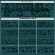 Custom Midnight Green Midnight Green-Black Mesh Authentic Football Jersey