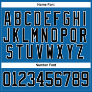 Custom Blue Black-White Hockey Jersey