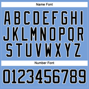 Custom Light Blue Black-White Hockey Lace Neck Jersey