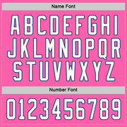 Custom Pink White-Royal Hockey Jersey